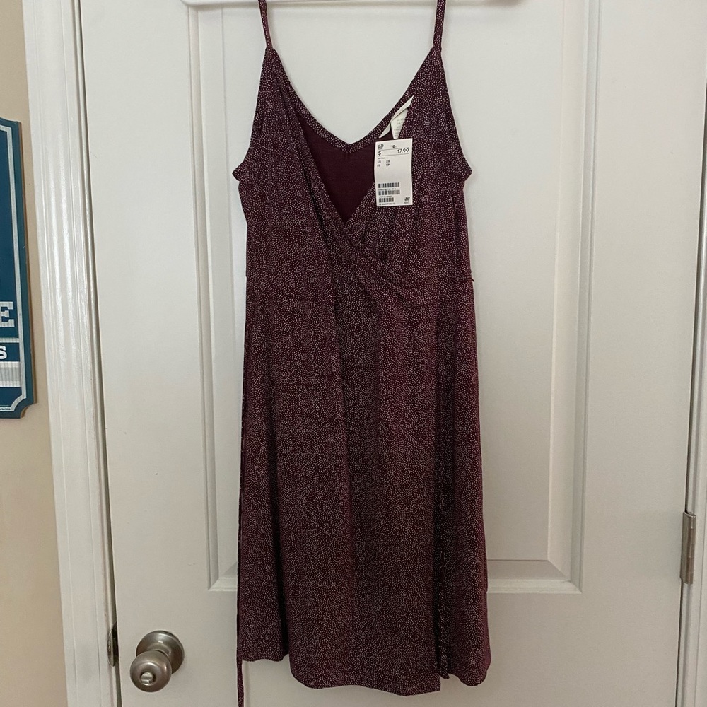 Maroon wrap dress